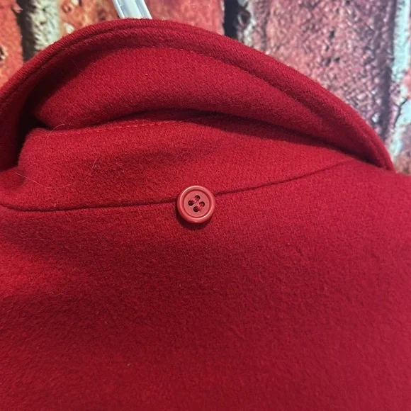 Talbots Red Women’s Coat 100% Wool red Vintage coat size 8 - Picture 10 of 16